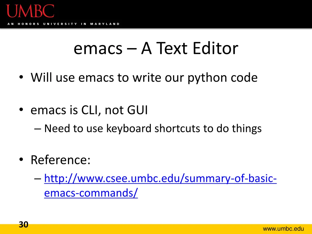 emacs a text editor