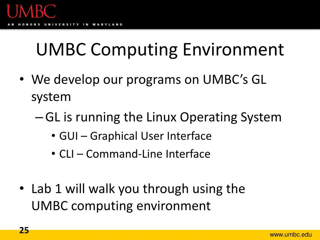 umbc computing environment