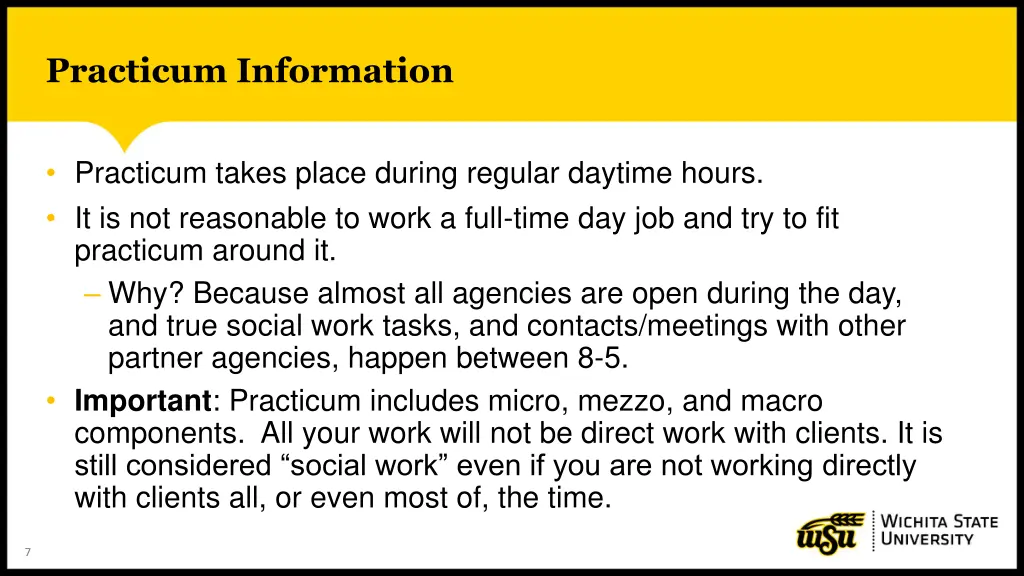 practicum information 2