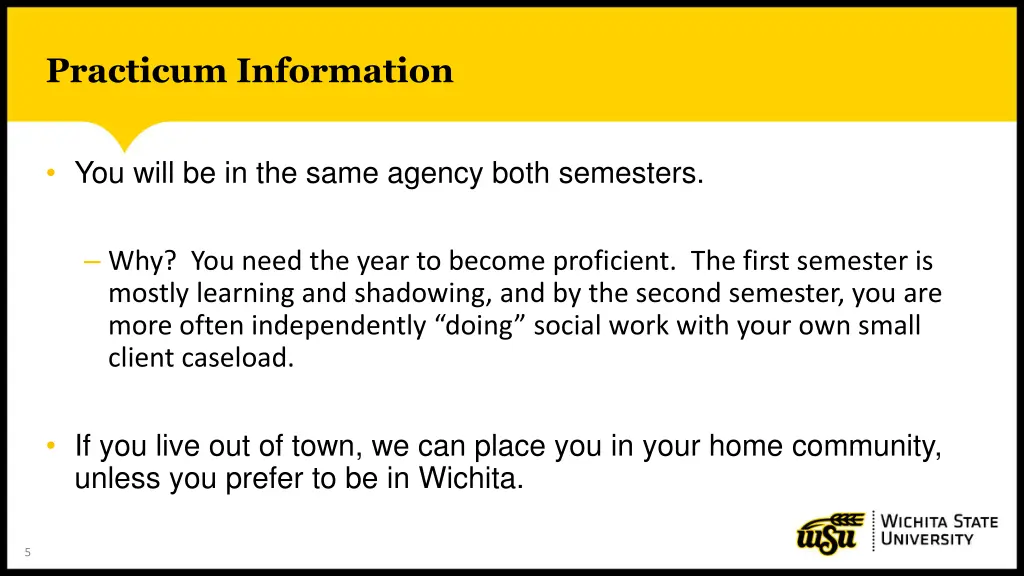 practicum information