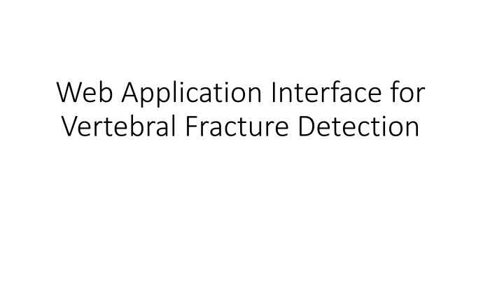 web application interface for vertebral fracture