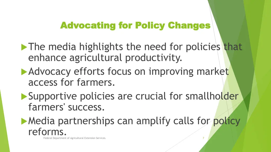 advocating for policy changes advocating