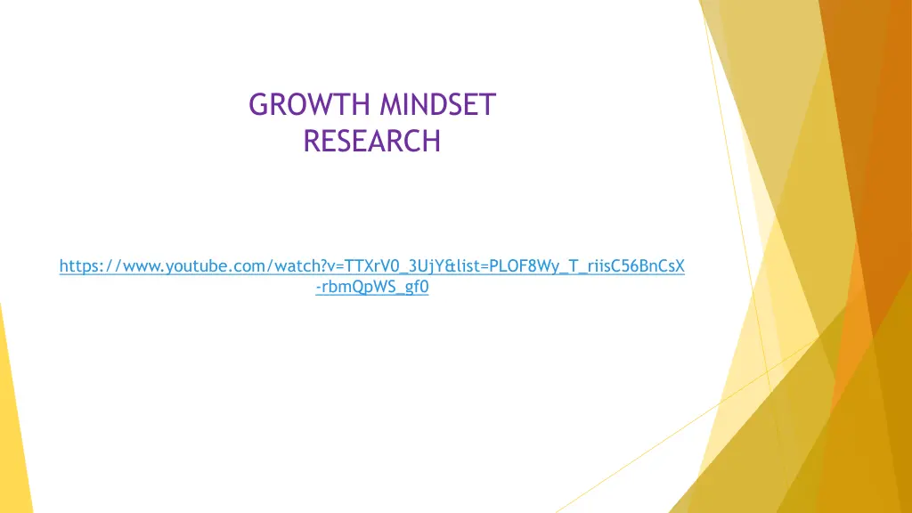 growth mindset research