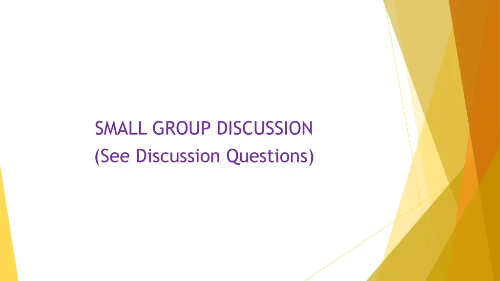 small group discussion see discussion questions