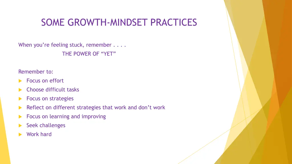 some growth mindset practices