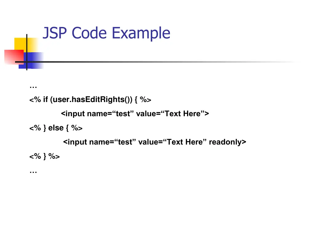 jsp code example