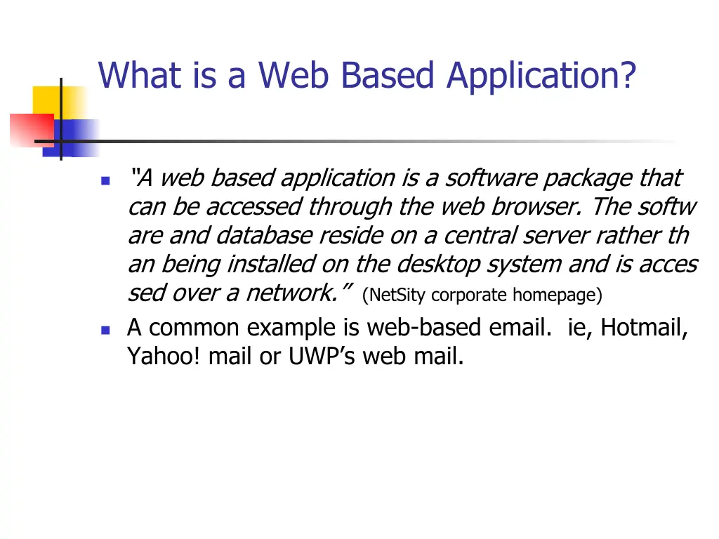 what is a web based application