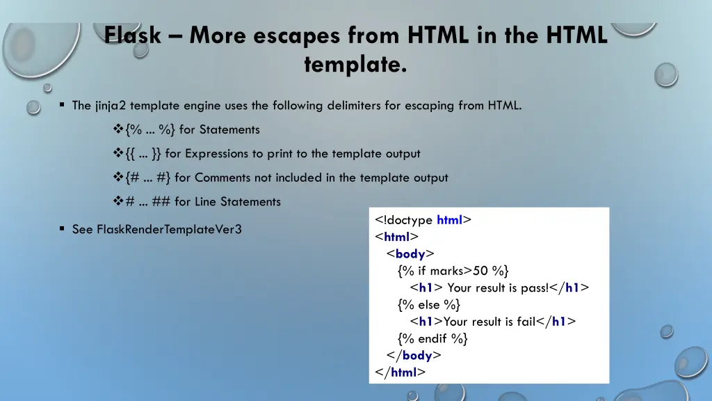 flask more escapes from html in the html template