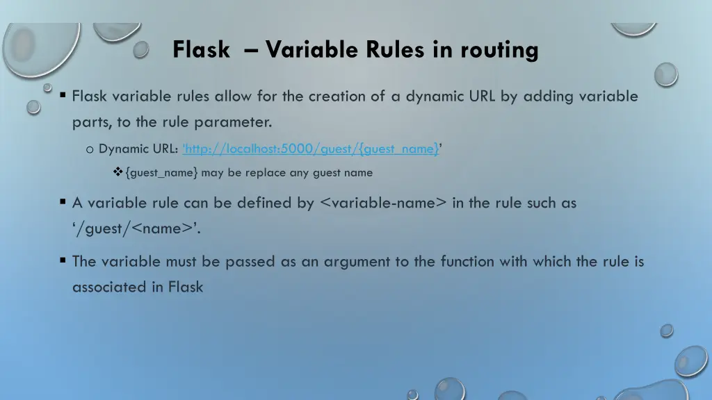 flask variable rules in routing