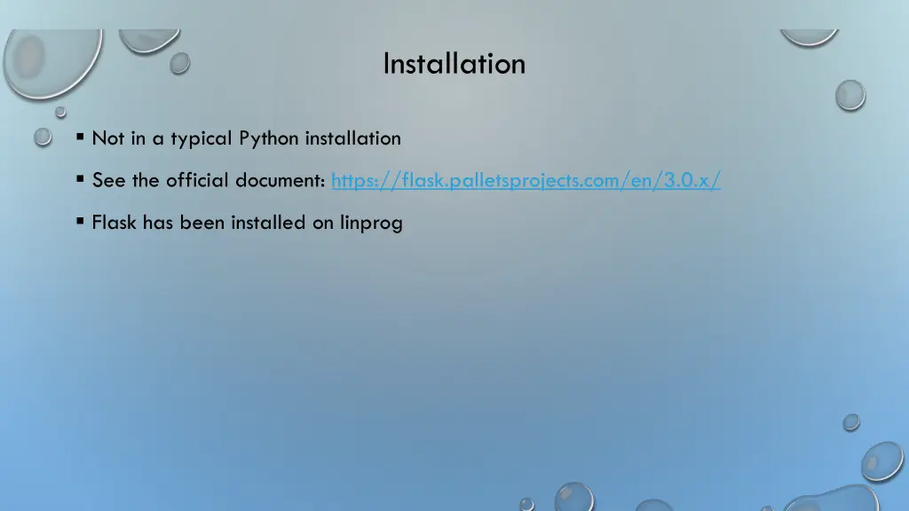 installation
