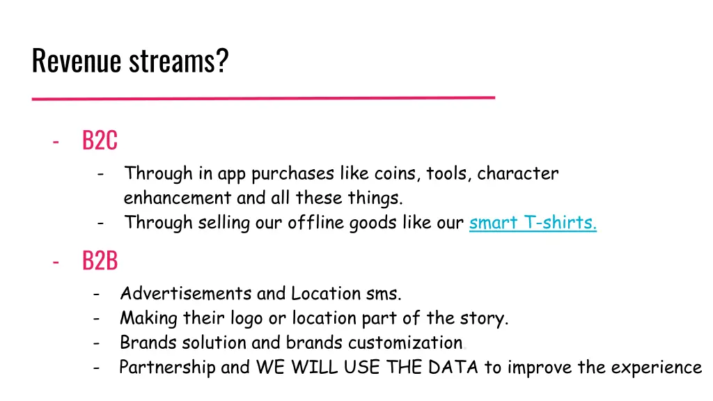 revenue streams