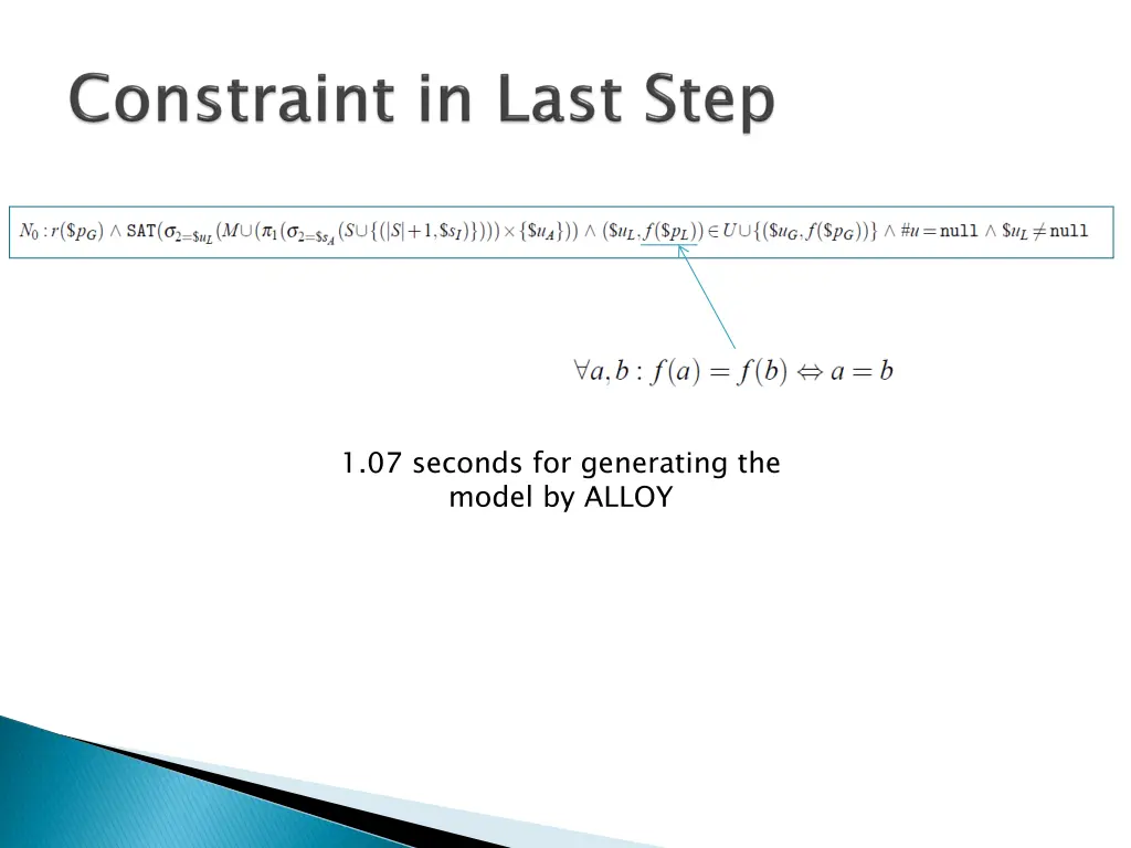 1 07 seconds for generating the model by alloy