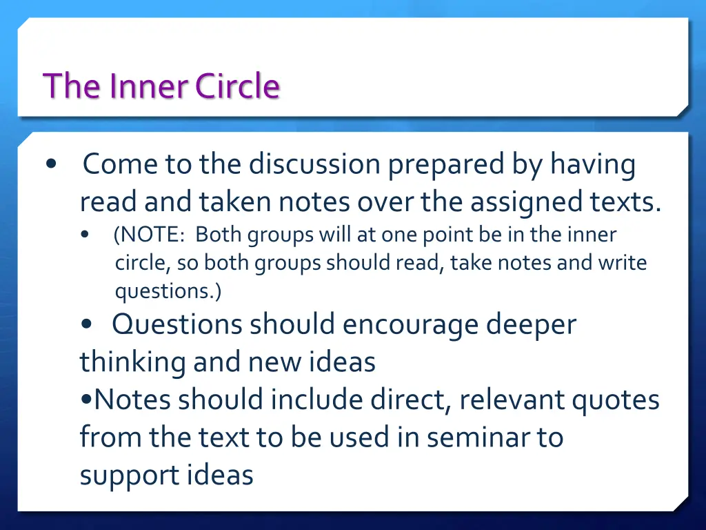 the inner circle