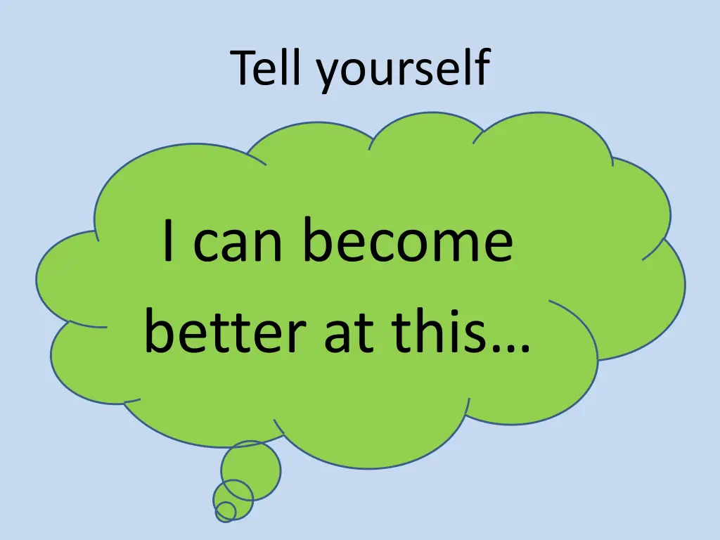tell yourself 1