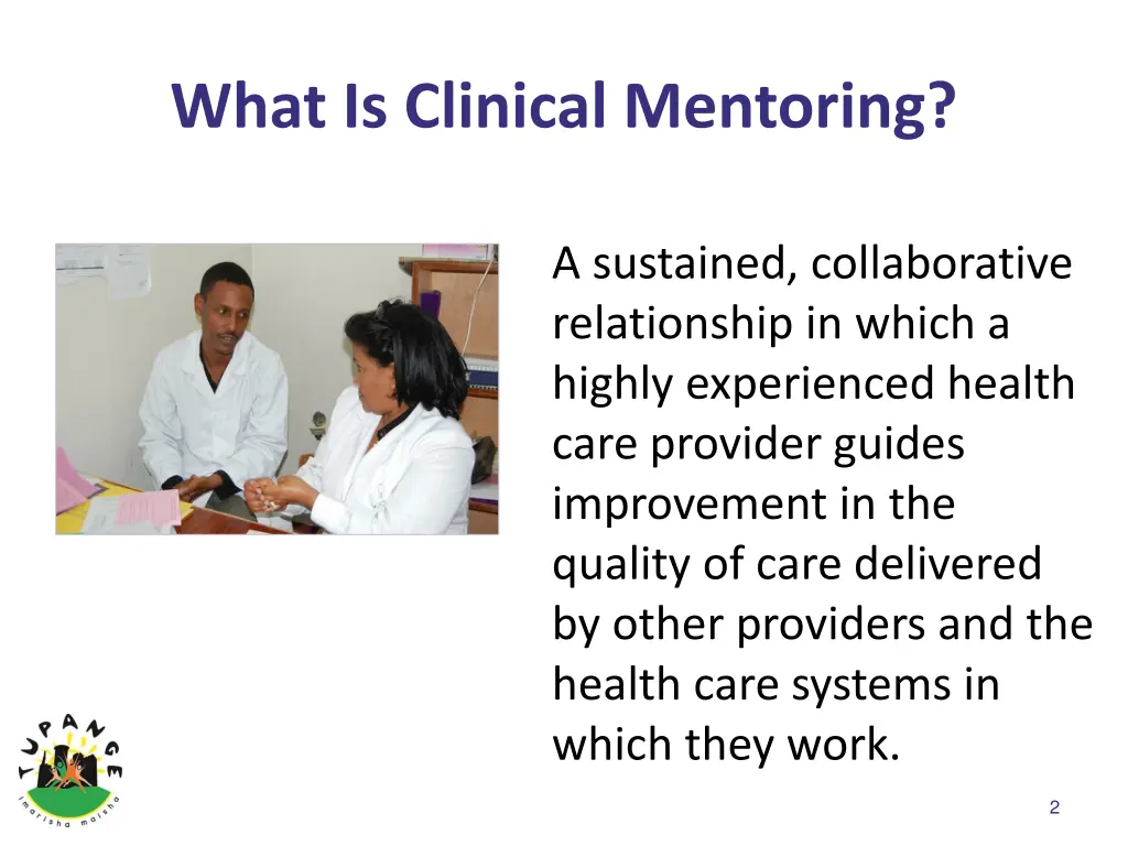 what is clinical mentoring