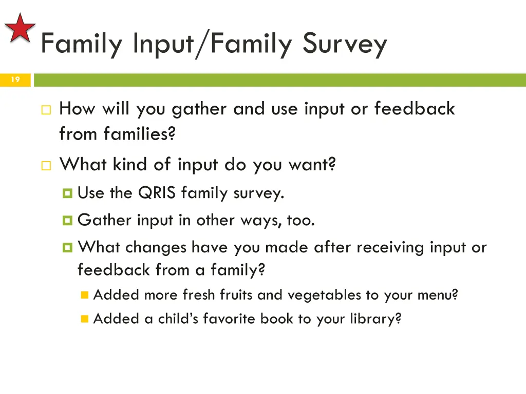 family input family survey