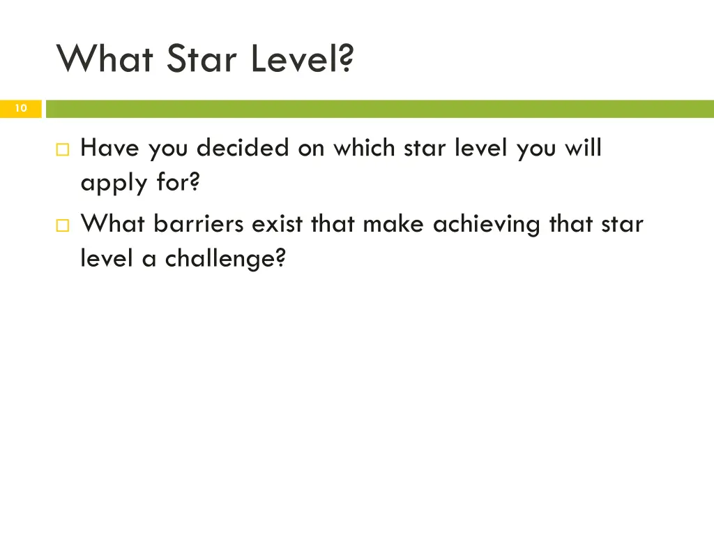 what star level
