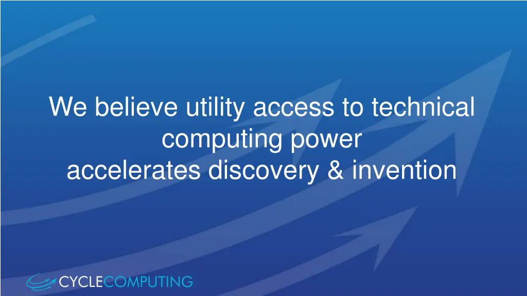 we believe utility access to technical computing