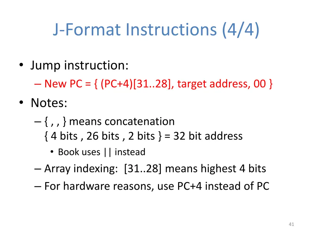 j format instructions 4 4