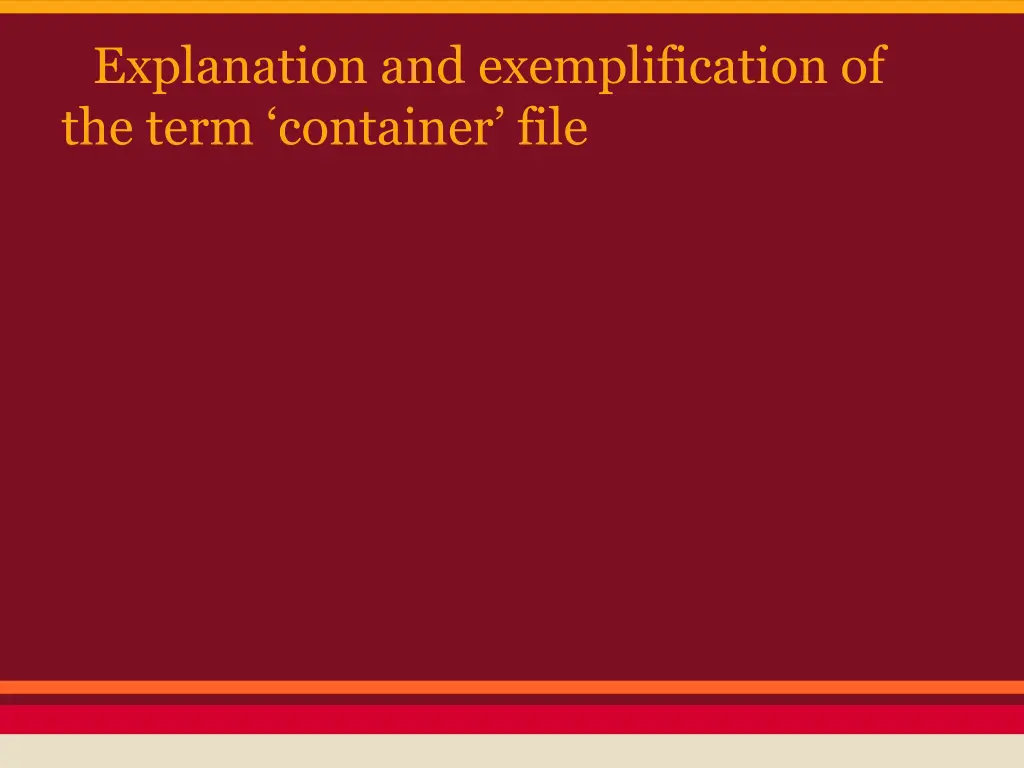 explanation and exemplification of the term