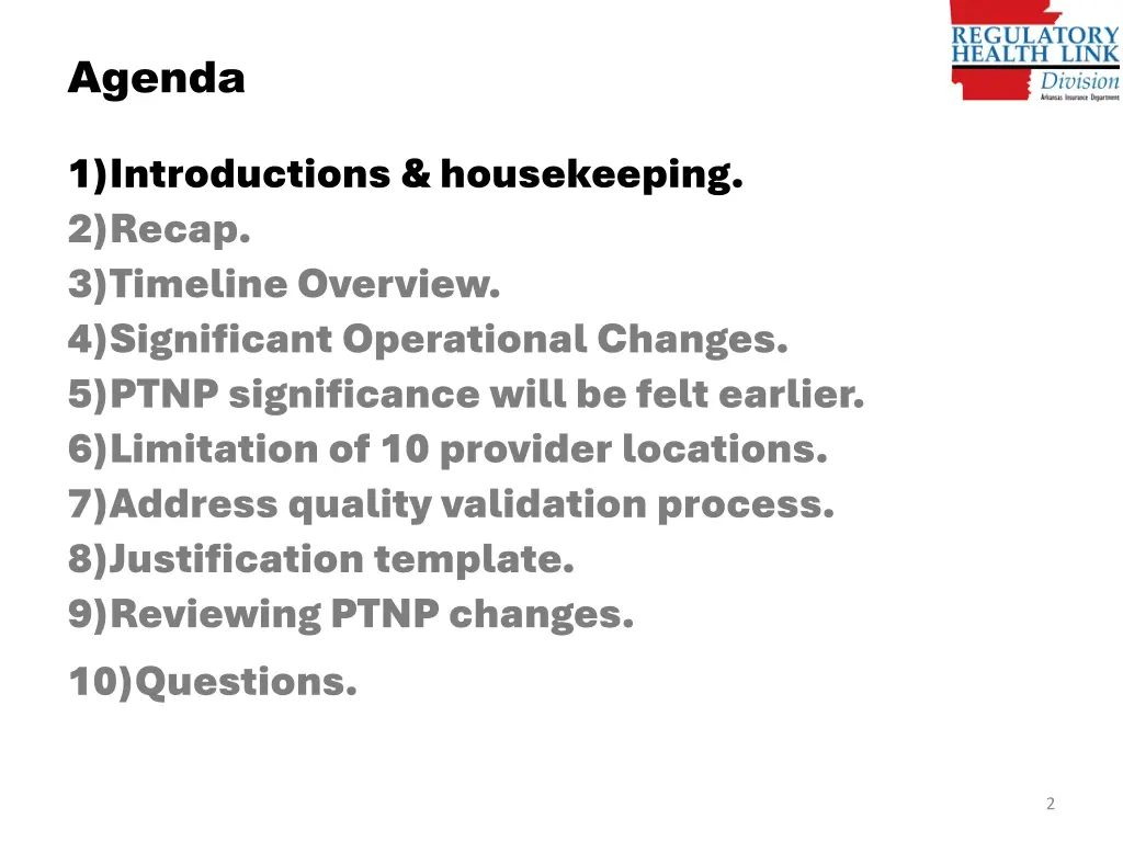 agenda