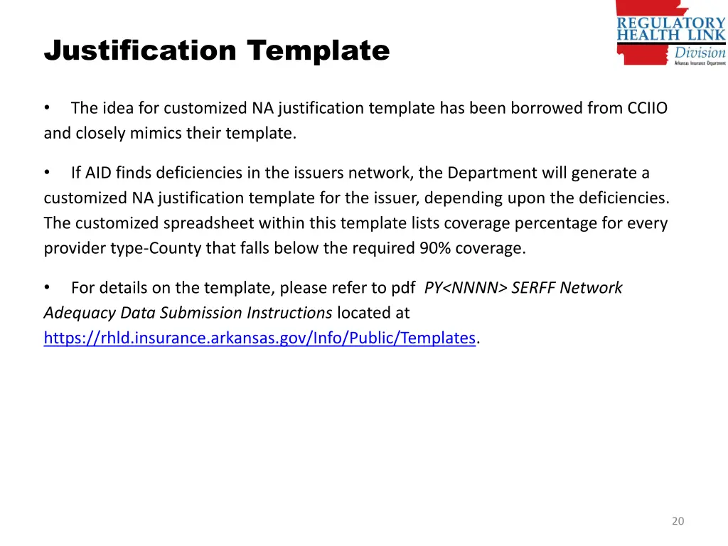 justification template