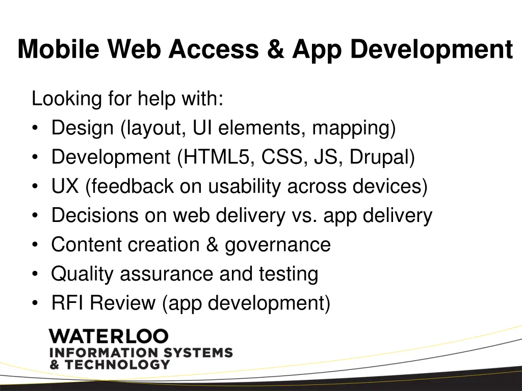 mobile web access app development