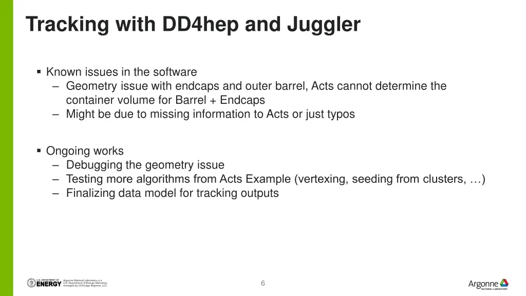 tracking with dd4hep and juggler