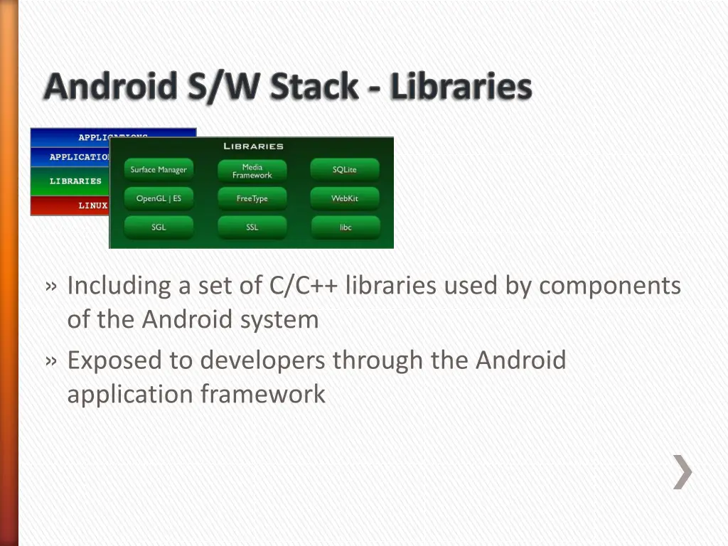 android s w stack libraries