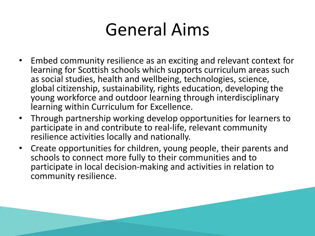 general aims