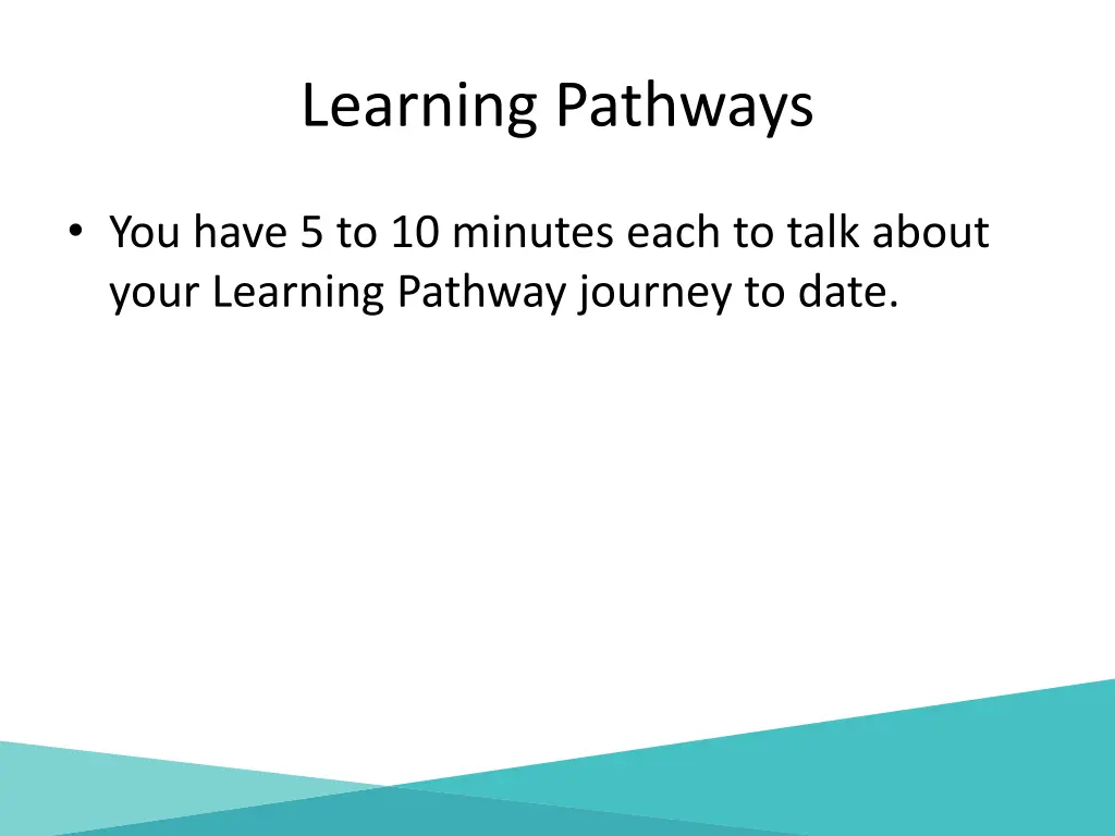 learning pathways