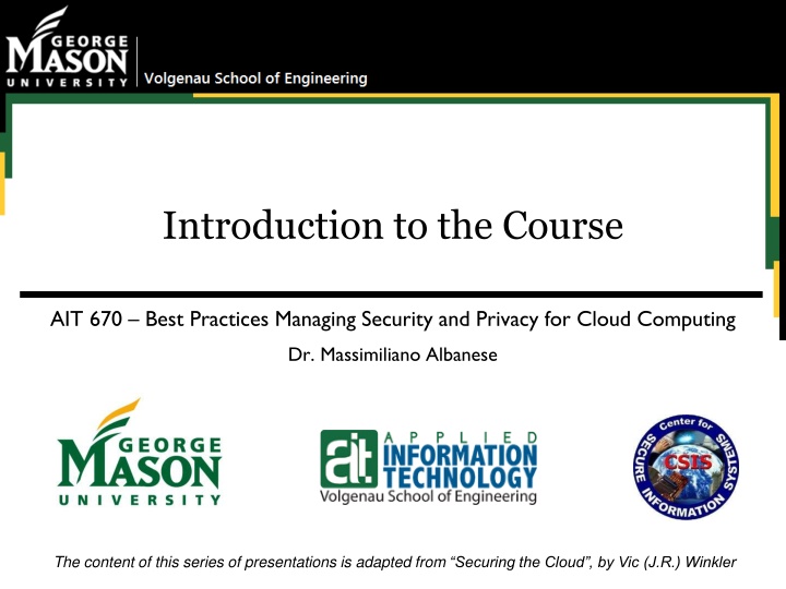 introduction to the course