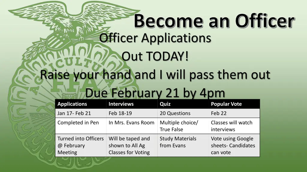 become an officer officer applications out today