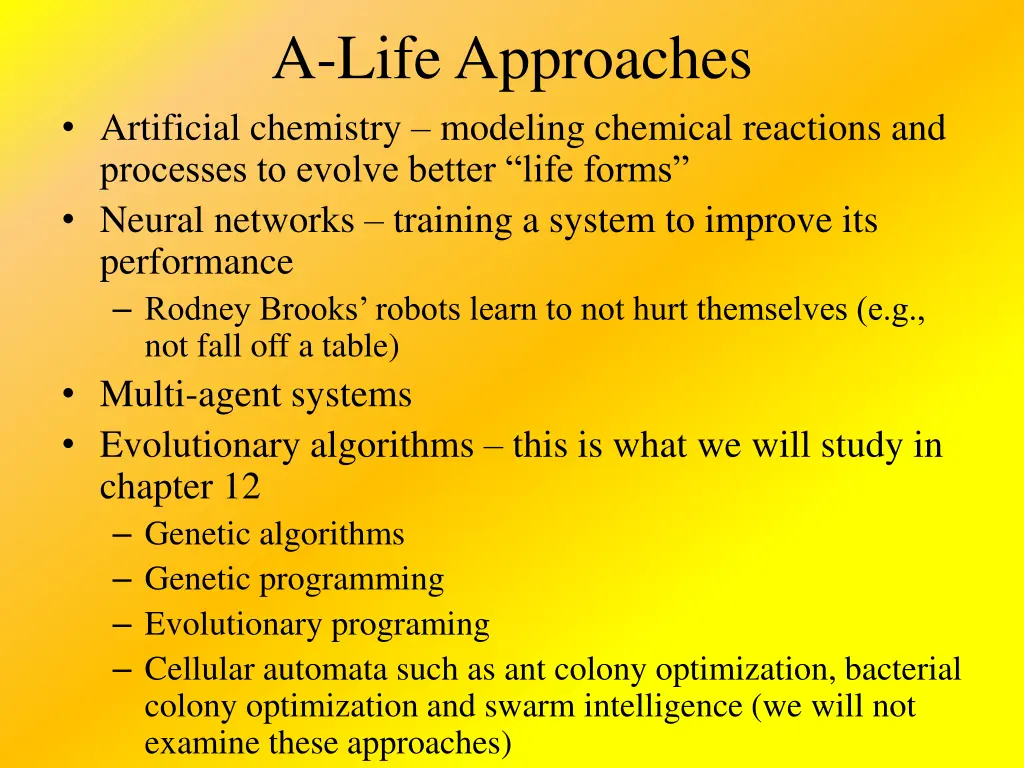 a life approaches artificial chemistry modeling