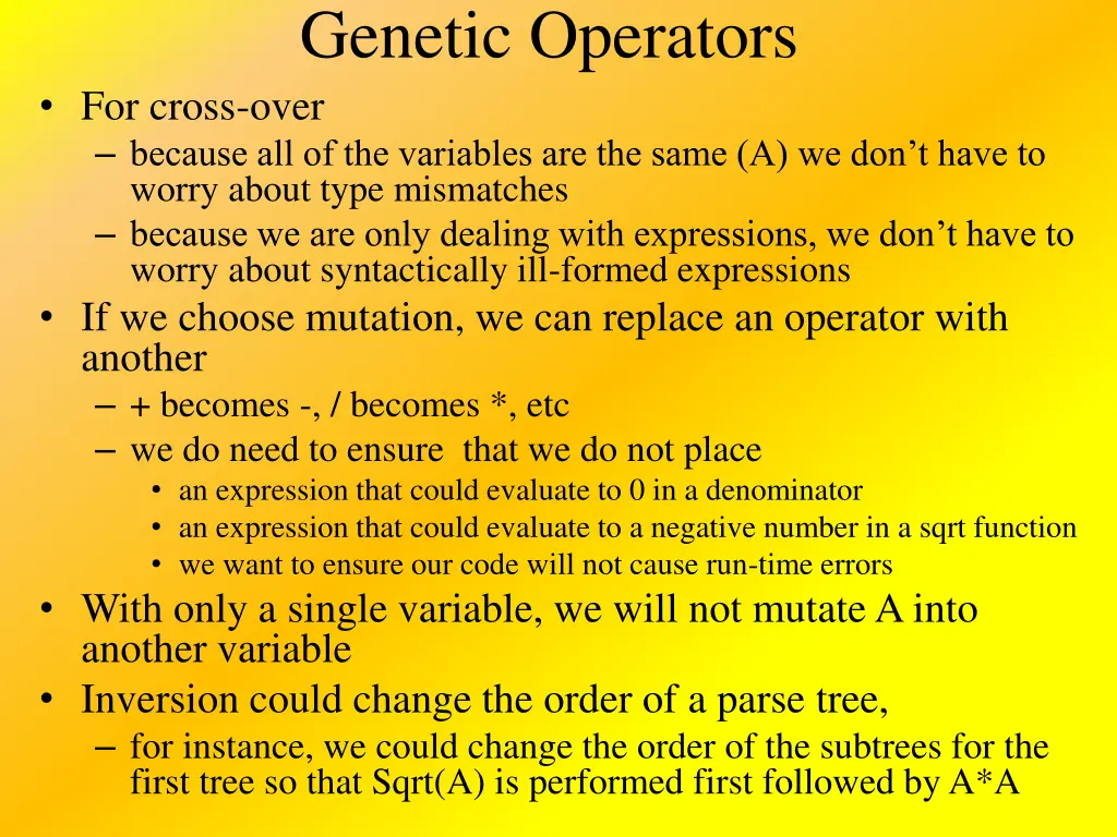 genetic operators 1