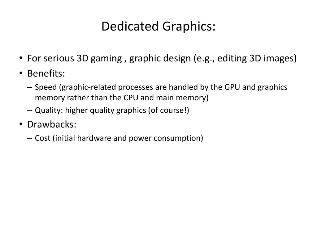 dedicated graphics