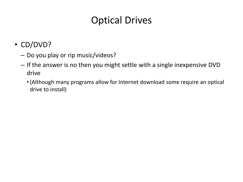 optical drives