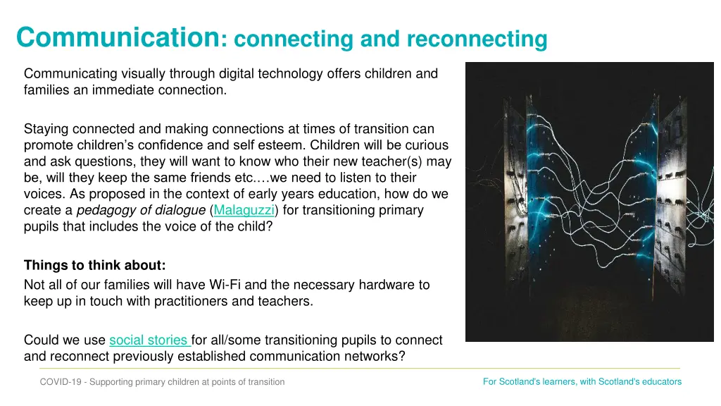 communication connecting and reconnecting