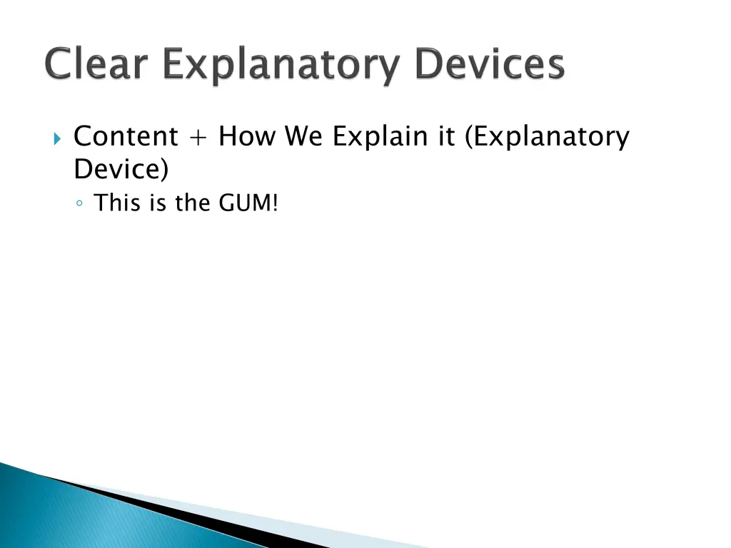 content how we explain it explanatory device this