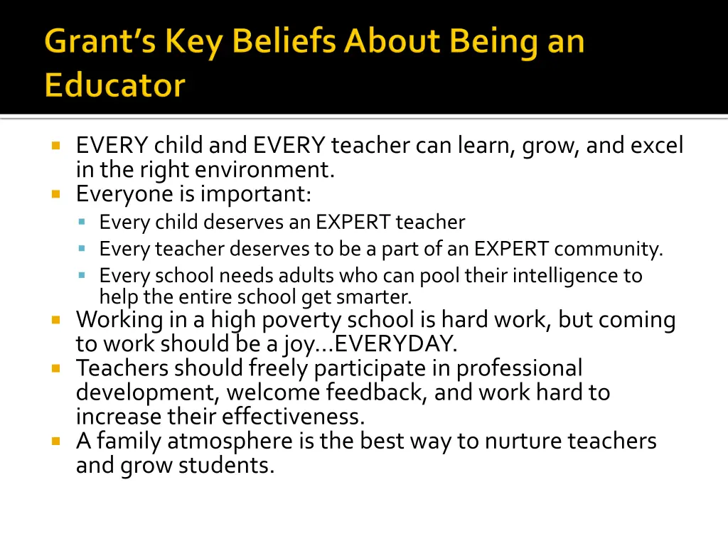 every child and every teacher can learn grow