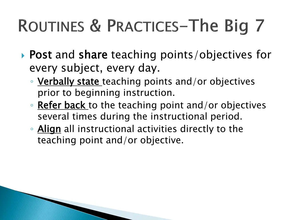 post every subject every day verbally state prior