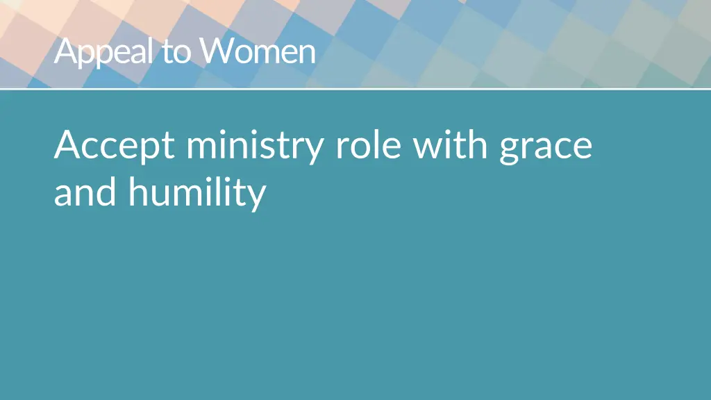 appeal to women