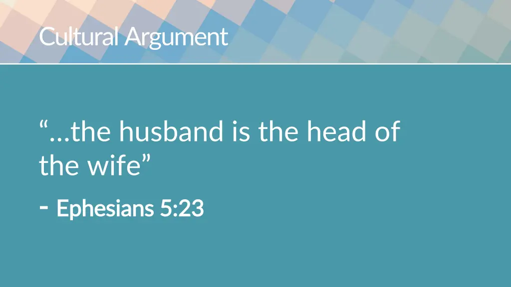 cultural argument 3