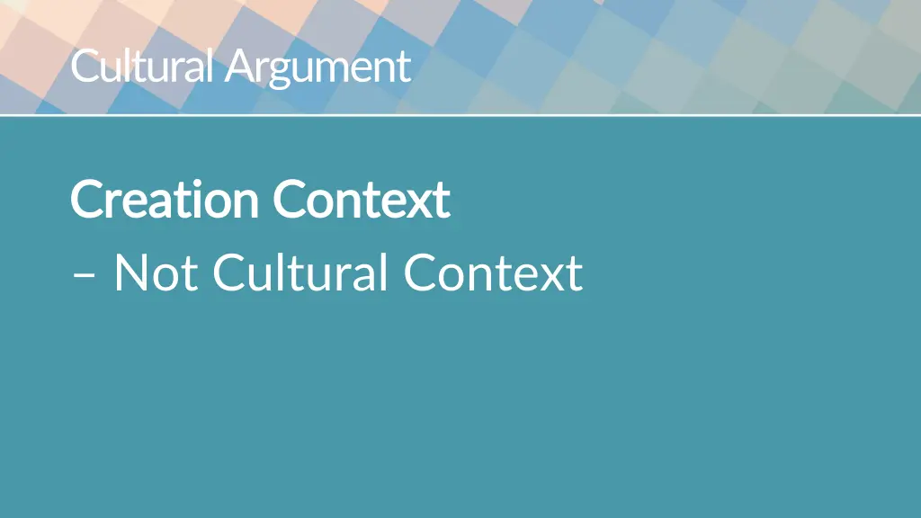 cultural argument