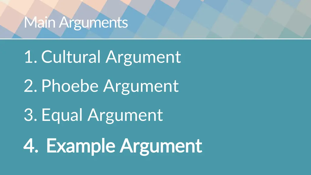 main arguments 3