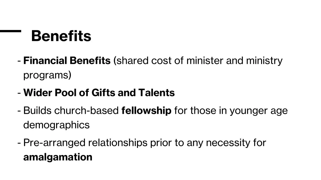benefits