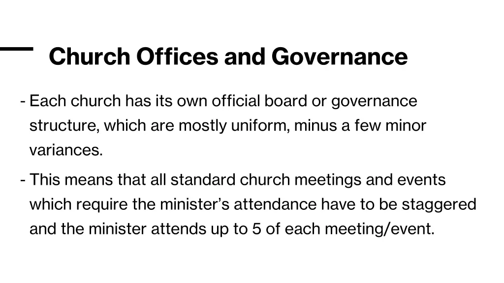 church offices and governance