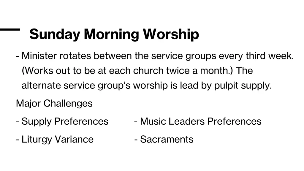 sunday morning worship 1