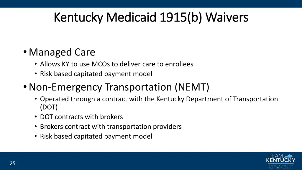 kentucky medicaid 1915 b waivers kentucky