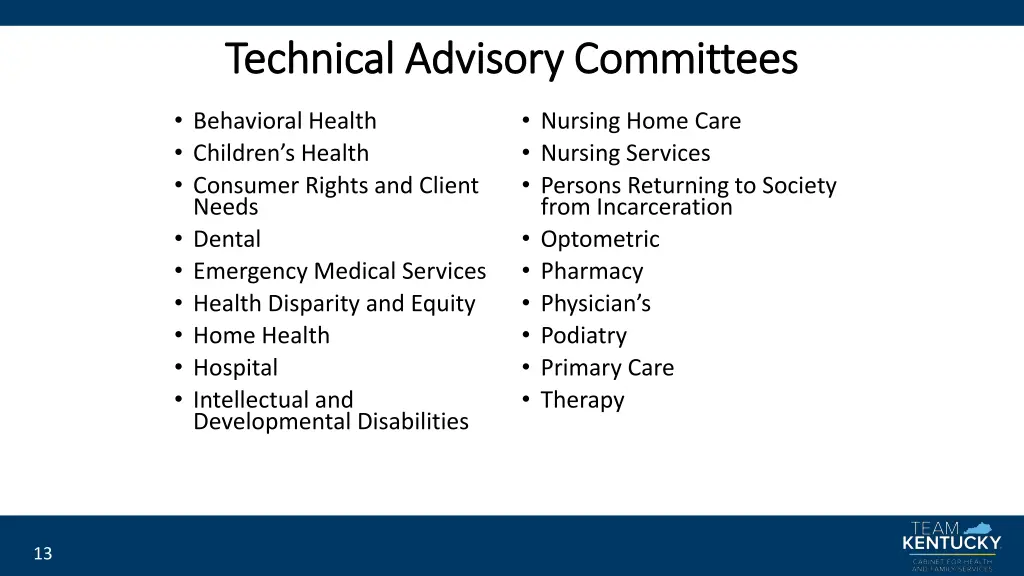 technical advisory committees technical advisory